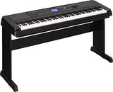 Yamaha DGX-660 88-Key Portable Grand Digital Piano Bundle Furniture-Style Bench, Dust Cover, Sustain Pedal, Instructional DVD, Instructional Book, and Polishing Cloth - Black