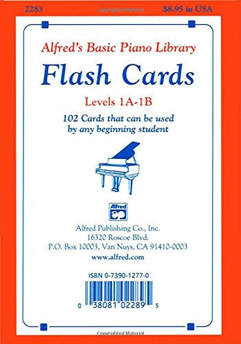 Alfred's Basic Piano Library Flash Cards, Bk 1A & 1B: 102 Cards That Can Be Used by Any Beginning Student, Flash Cards